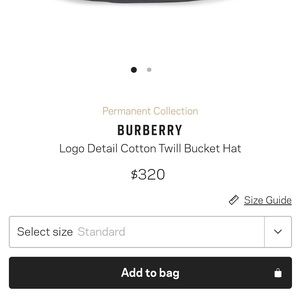 Italian permanent collection by Burberry bucket ha